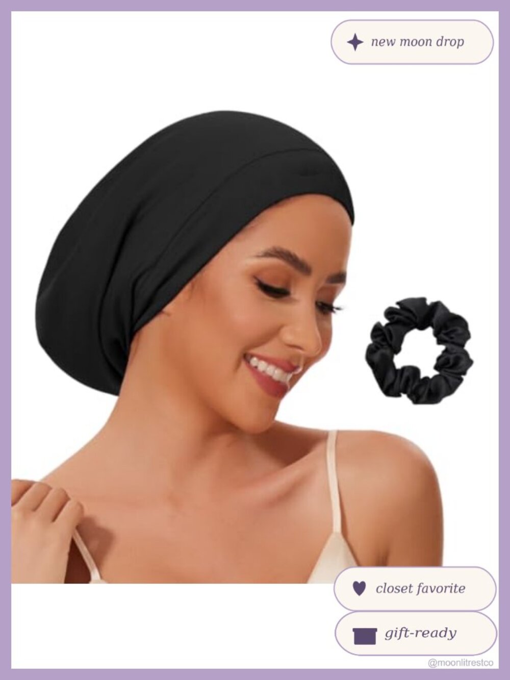 Mulberry Silk Bonnet for Sleeping Adjustable Satin Lined Hair Cap